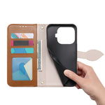 For Xiaomi 17T Stand Case Leaf Shape Magnetic Clasp Leather Phone Cover with Hand Strap
