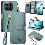 For Xiaomi 17T Pro Case RFID Blocking Zipper Pocket Leather Wallet Phone Cover with Strap