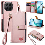 For Xiaomi 17T Pro Case RFID Blocking Zipper Pocket Leather Wallet Phone Cover with Strap
