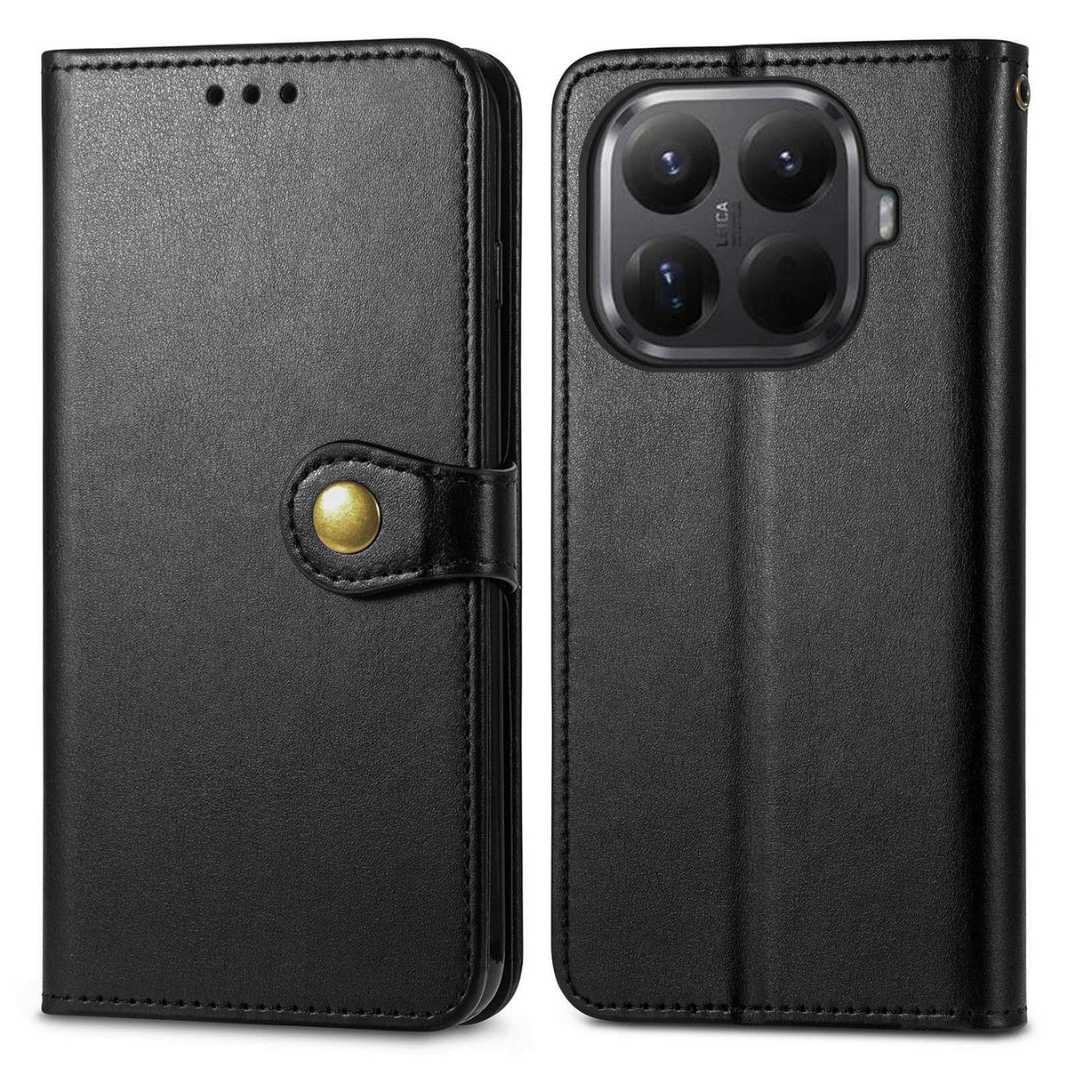 For Xiaomi 17T Case Leather Phone Case Wallet Stand Cover with Wrist Strap