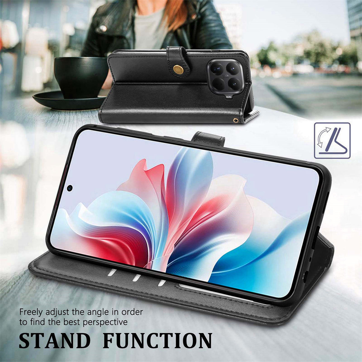For Xiaomi 17T Case Leather Phone Case Wallet Stand Cover with Wrist Strap