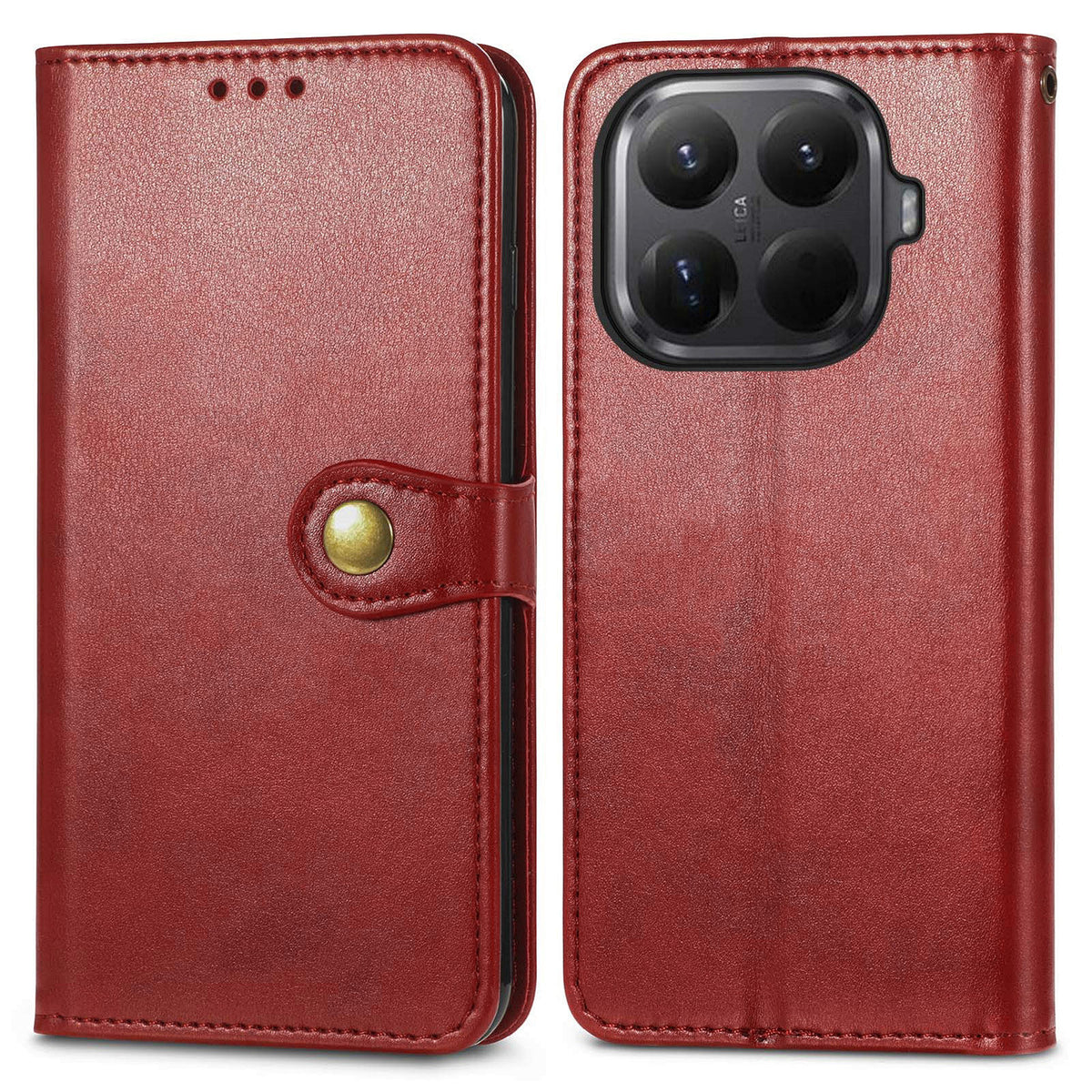For Xiaomi 17T Case Leather Phone Case Wallet Stand Cover with Wrist Strap