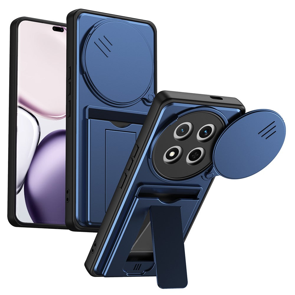 Phone Case for Honor X60 Pro 5G / X9c 5G / Magic7 Lite 5G Slide Camera Cover Kickstand PC + TPU Shell with Card Holder