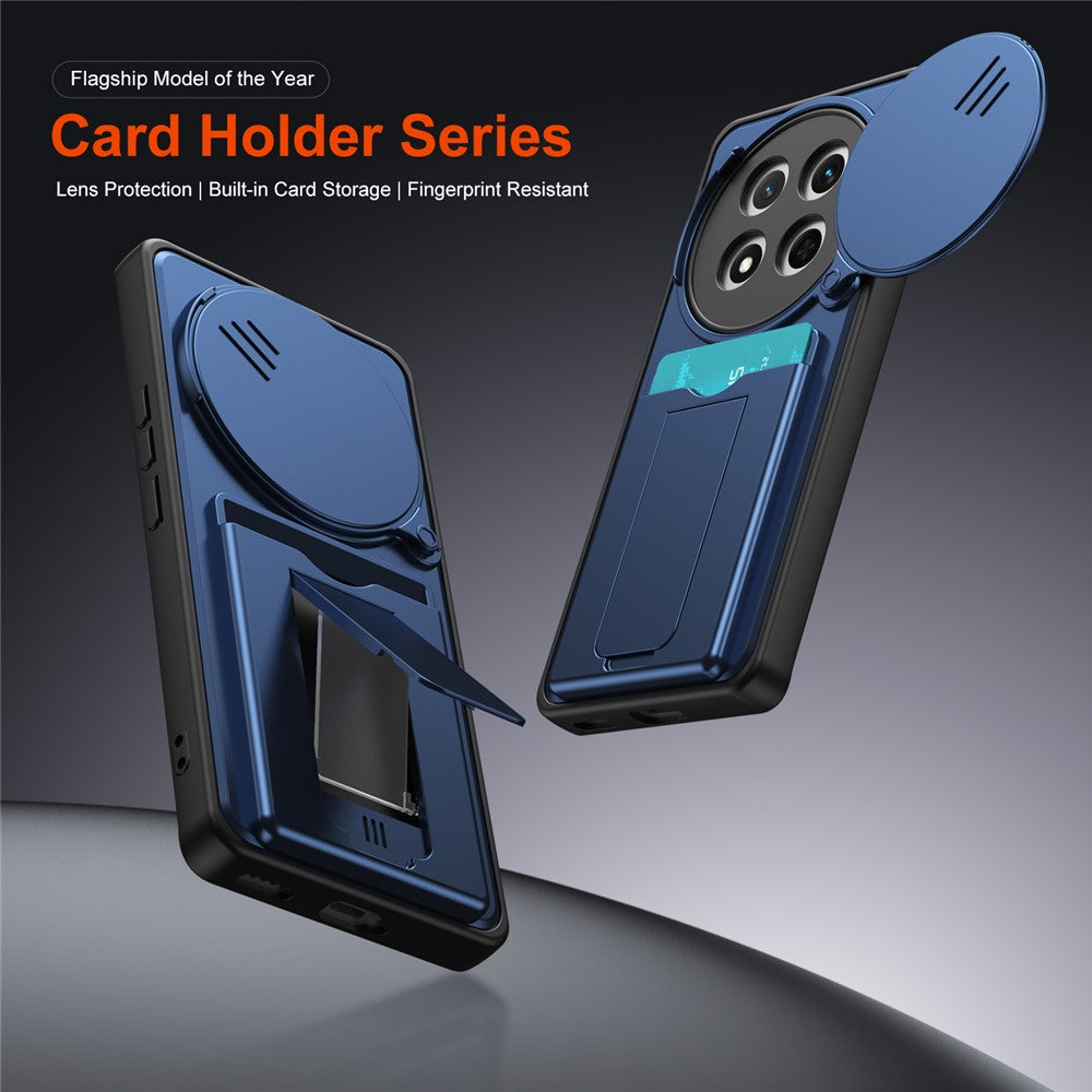 Phone Case for Honor X60 Pro 5G / X9c 5G / Magic7 Lite 5G Slide Camera Cover Kickstand PC + TPU Shell with Card Holder