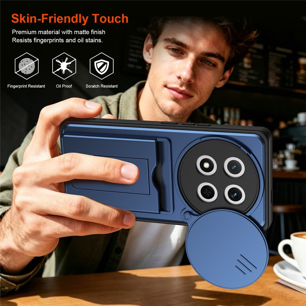 Phone Case for Honor X60 Pro 5G / X9c 5G / Magic7 Lite 5G Slide Camera Cover Kickstand PC + TPU Shell with Card Holder