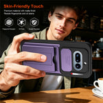 Til Nothing Phone (4a) etui Skydbart kameracover støttefod PC + TPU telefoncover med kortholder