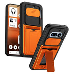 Til Nothing Phone (4a) etui Skydbart kameracover støttefod PC + TPU telefoncover med kortholder