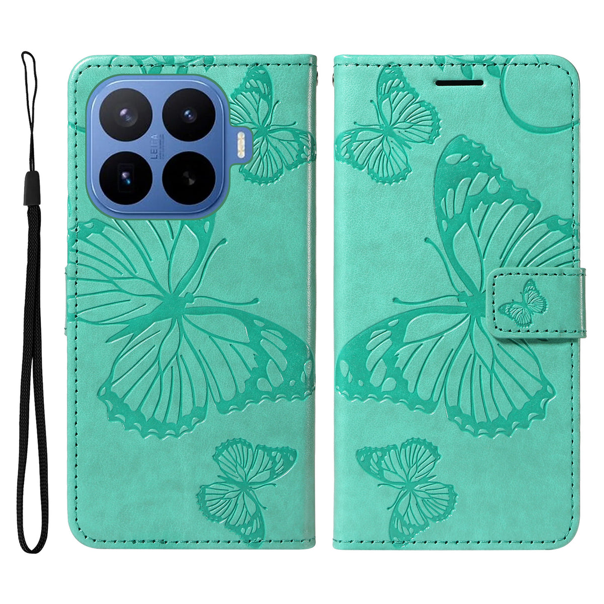 For Xiaomi 17T Wallet Case Floral Butterfly Imprinted Leather Phone Cover Stand