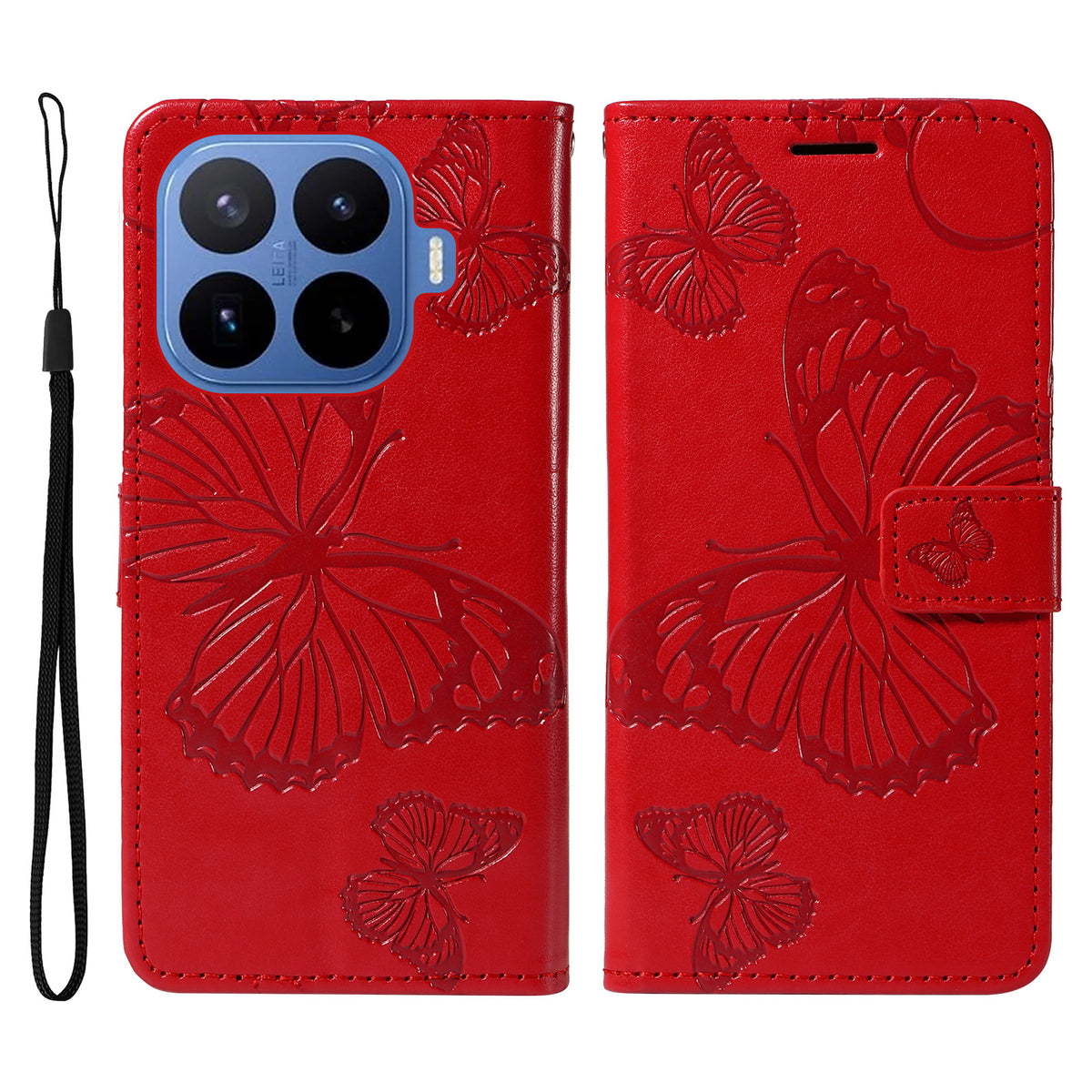 For Xiaomi 17T Wallet Case Floral Butterfly Imprinted Leather Phone Cover Stand