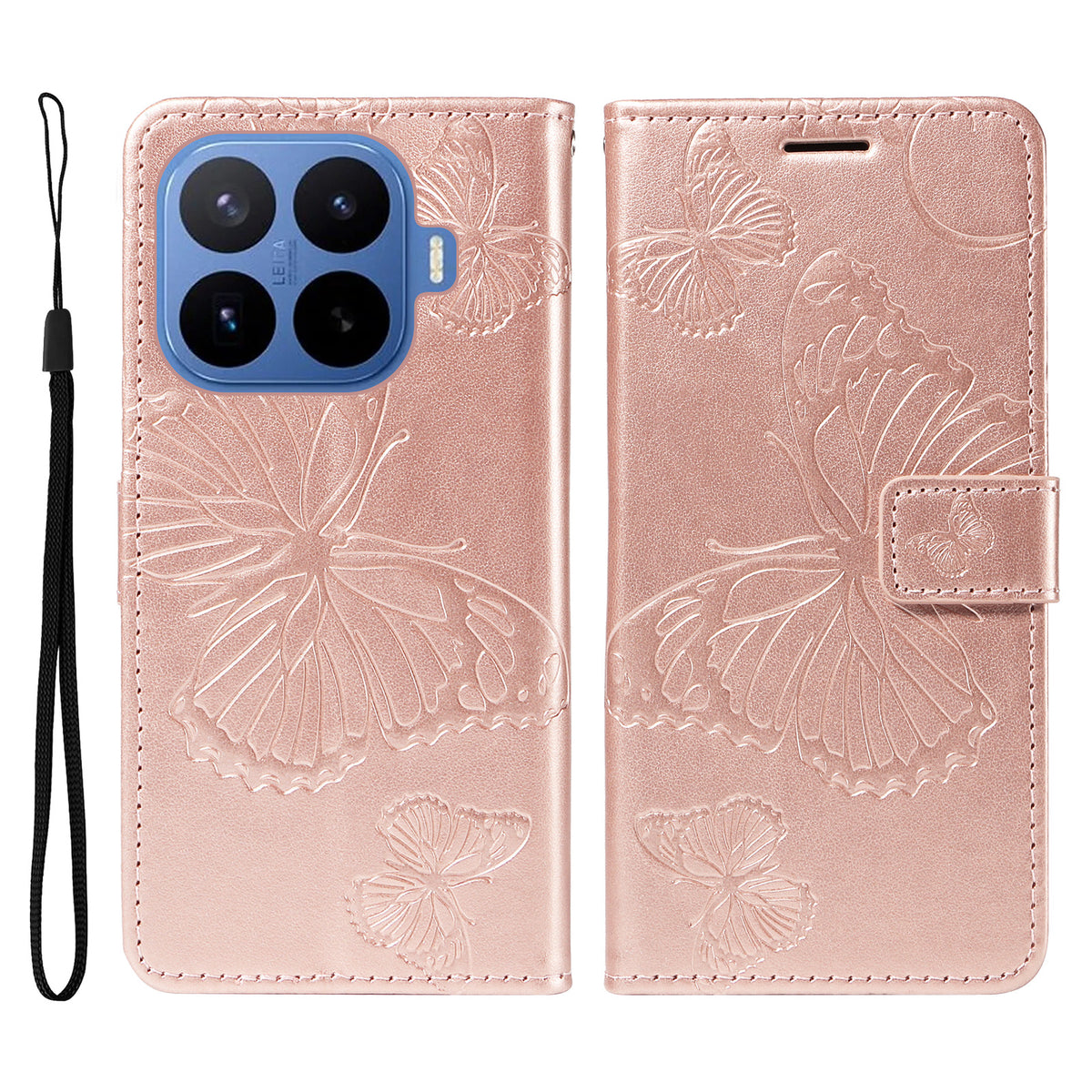 For Xiaomi 17T Wallet Case Floral Butterfly Imprinted Leather Phone Cover Stand