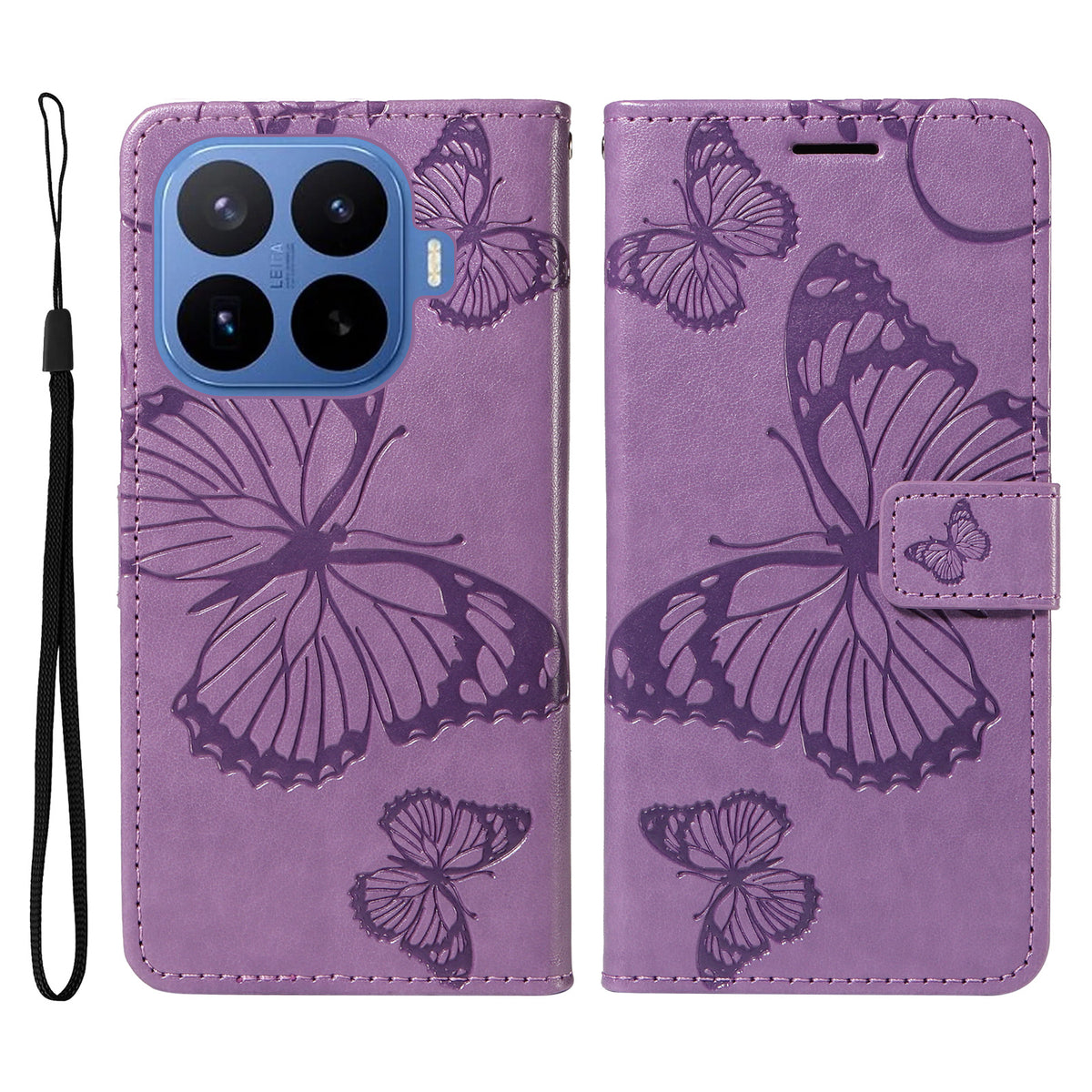 For Xiaomi 17T Wallet Case Floral Butterfly Imprinted Leather Phone Cover Stand