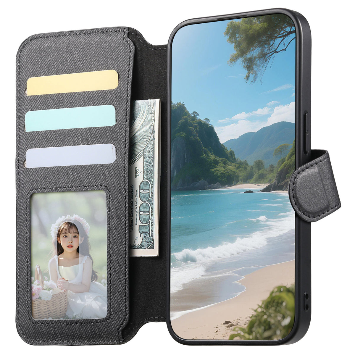 For Xiaomi 17T Pro Magnetic Case RFID Blocking Detachable Wallet Stand Cloth Texture Leather Phone Cover