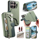 For Xiaomi 17T Pro Magnetic Case RFID Blocking Detachable Wallet Stand Cloth Texture Leather Phone Cover