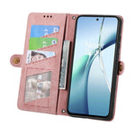 For Xiaomi 17T Pro Zipper Wallet Case Geometry Lines Leather Phone Cover with Strap