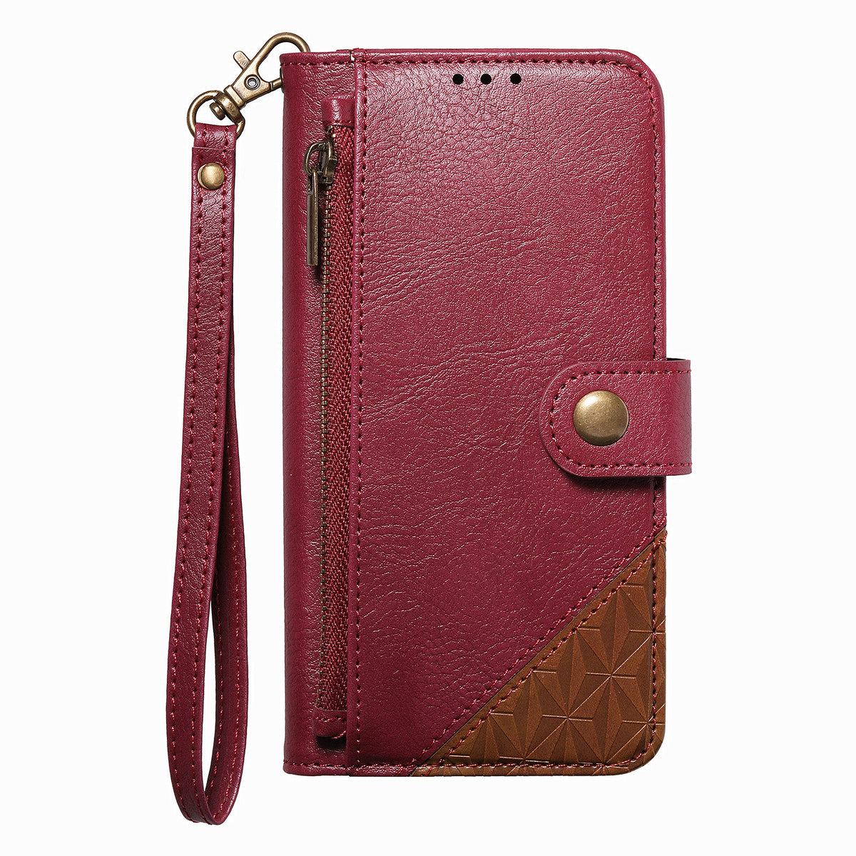 For Xiaomi 17T Pro Case Color Splicing TPU PU Leather Flip Shockproof Phone Cover with Wrist Strap