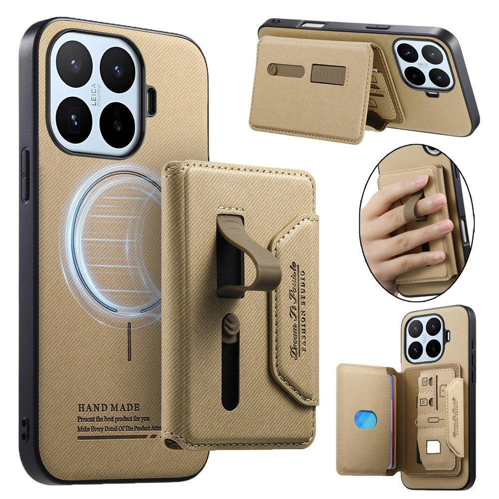 For Xiaomi 17T Magnetic Case PU Leather + PC + TPU Anti-Scratch Back Cover with Detachable Card Holder