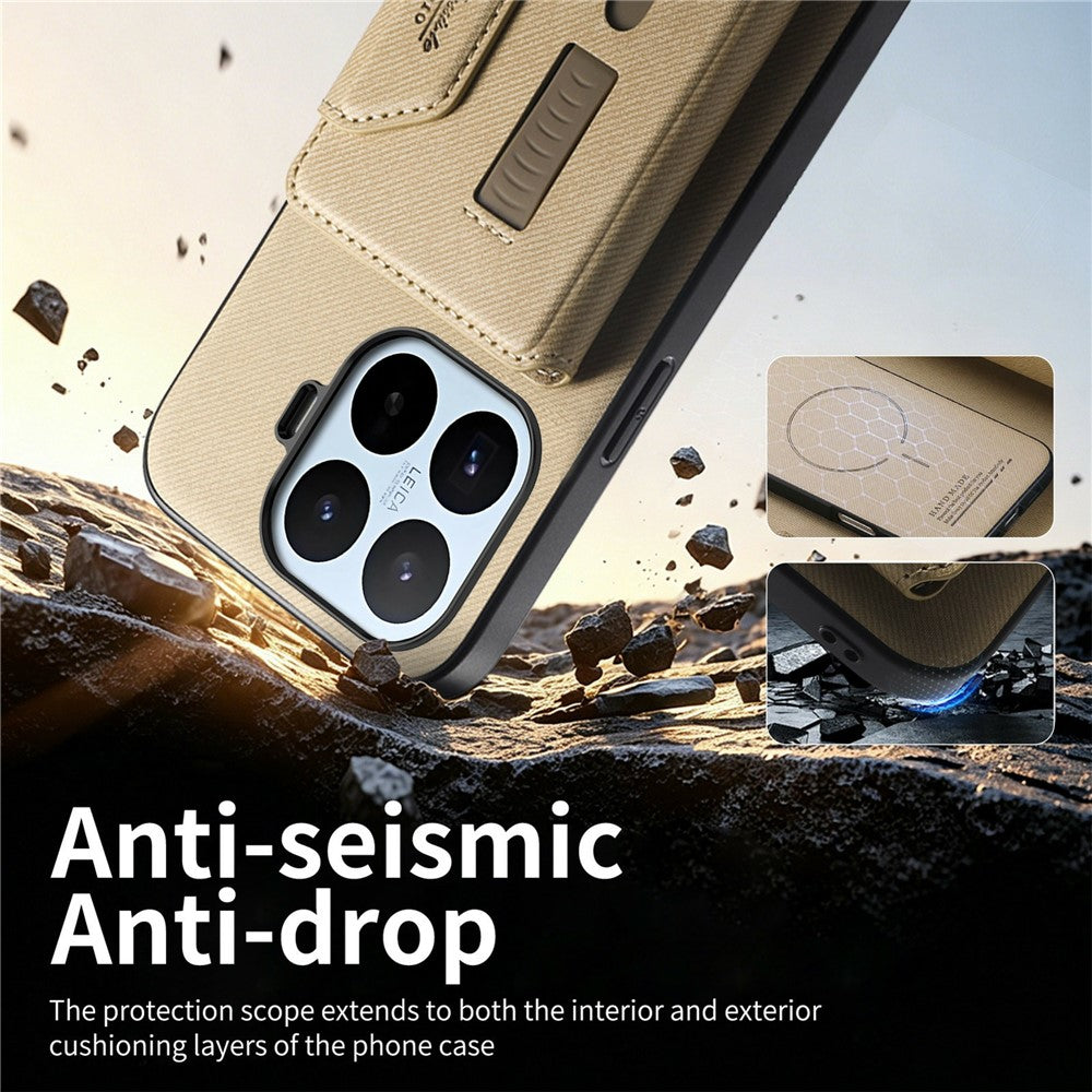 For Xiaomi 17T Magnetic Case PU Leather + PC + TPU Anti-Scratch Back Cover with Detachable Card Holder