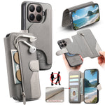 For Xiaomi 17T Magnetic Case RFID Blocking Detachable Wallet Stand Cloth Texture Leather Phone Cover