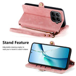 For Xiaomi 17T Zipper Wallet Case Geometry Lines Leather Phone Cover with Strap