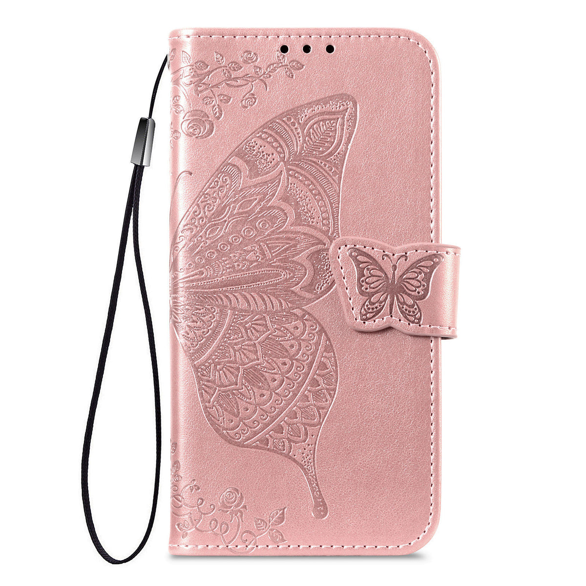 Xiaomi 17T Pro-skal med rem, fjärilsmönster, PU-läder, plånboksfodral