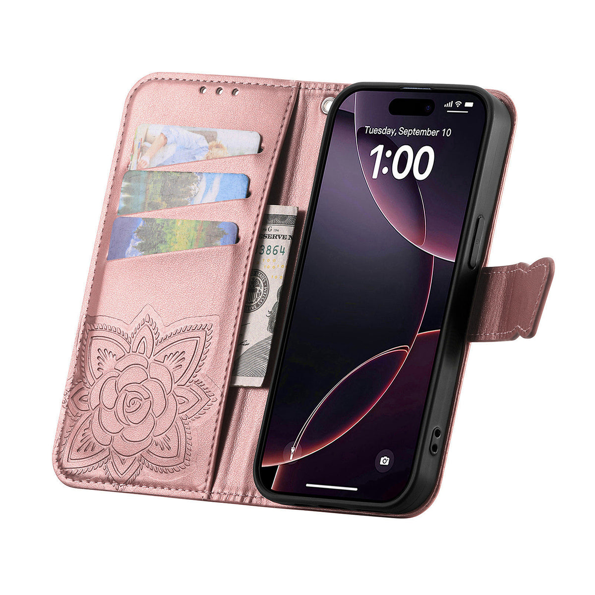 For Xiaomi 17T Pro Case with Strap Butterfly Pattern PU Leather Wallet Phone Cover