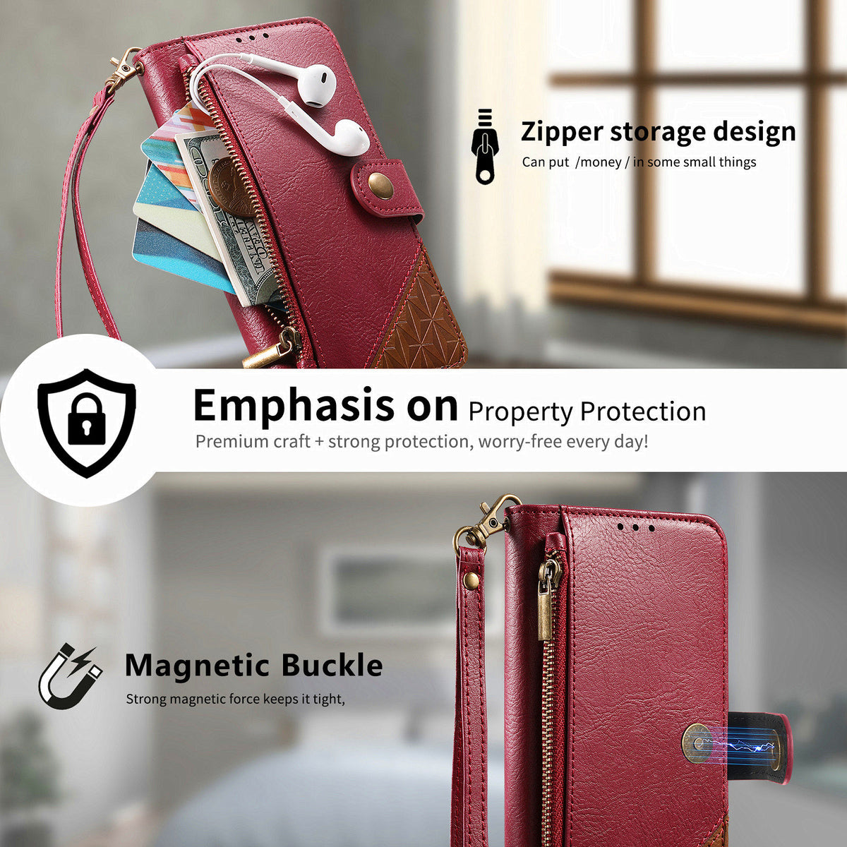 For Xiaomi 17T Case Color Splicing TPU PU Leather Flip Shockproof Phone Cover with Wrist Strap