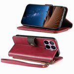For Xiaomi 17T Case Color Splicing TPU PU Leather Flip Shockproof Phone Cover with Wrist Strap