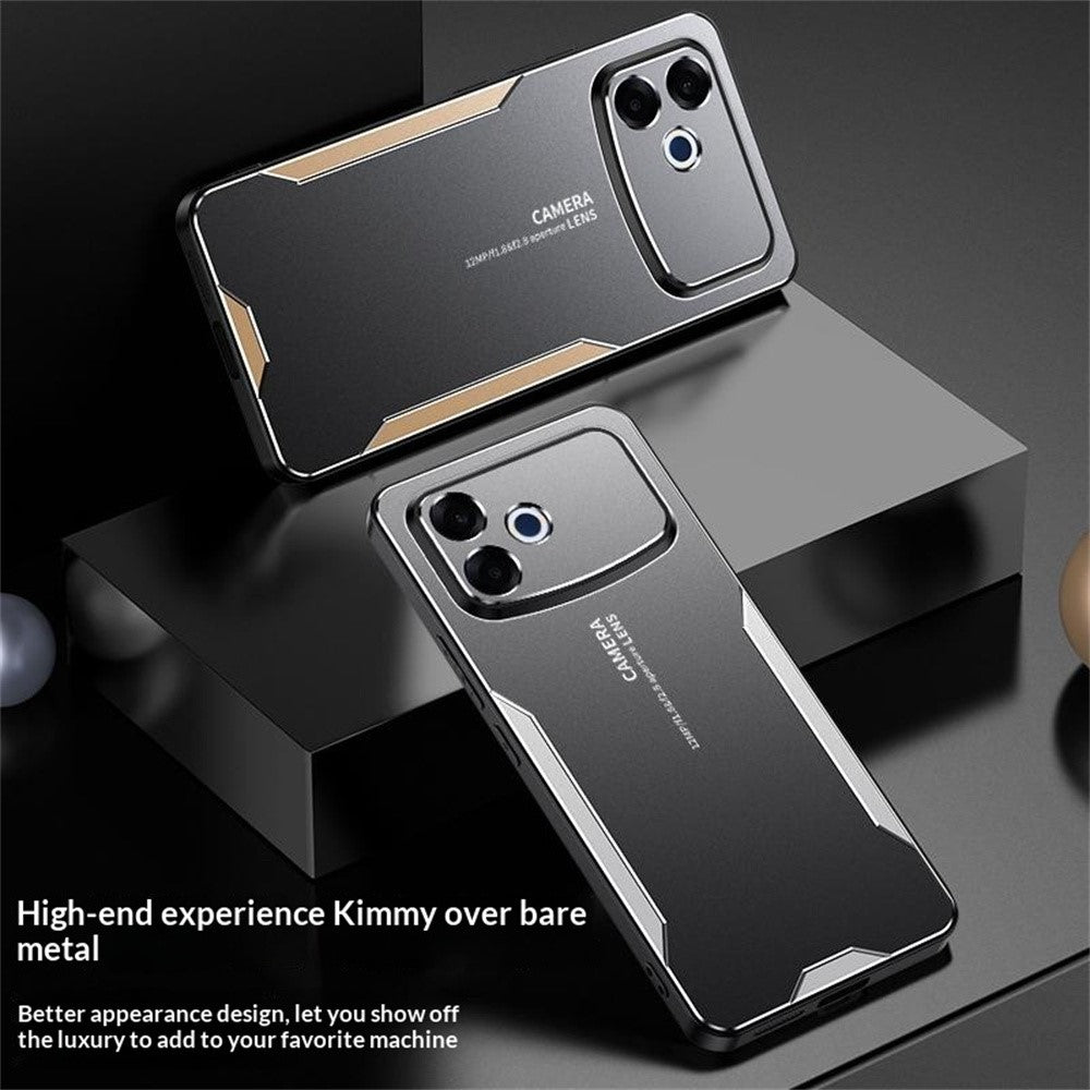 Til Oppo A6s Pro 4G telefoncover i aluminiumslegering TPU PC bagcover
