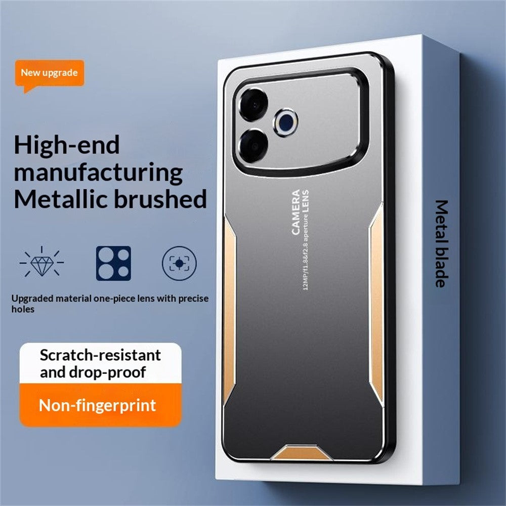 Til Oppo A6s Pro 4G telefoncover i aluminiumslegering TPU PC bagcover