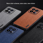 For Xiaomi 17 Max Case Wood Texture PU Leather Coated PC TPU Phone Cover