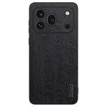 For Honor 600 Pro 5G cover med trætekstur, PU-læderbelagt PC TPU telefoncover