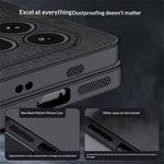 For Honor 600 Pro 5G cover med trætekstur, PU-læderbelagt PC TPU telefoncover