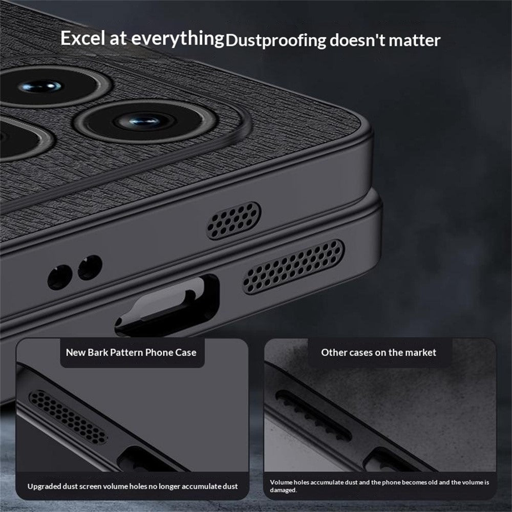 For Honor 600 Pro 5G cover med trætekstur, PU-læderbelagt PC TPU telefoncover