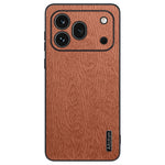 For Honor 600 Pro 5G cover med trætekstur, PU-læderbelagt PC TPU telefoncover