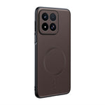 For Xiaomi 17 Max Magnetic Case Leather Coated TPU + PC Phone Cover