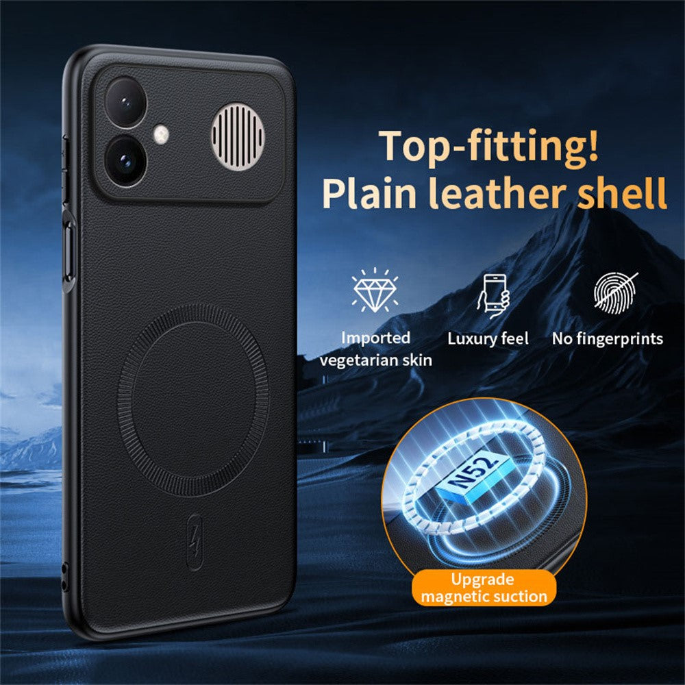 For Xiaomi Redmi K90 Max 5G Magnetic Case Leather Coated TPU + PC Phone Cover
