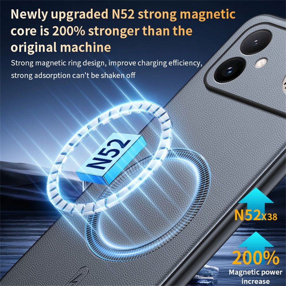 For Xiaomi Redmi K90 Max 5G Magnetic Case Leather Coated TPU + PC Phone Cover