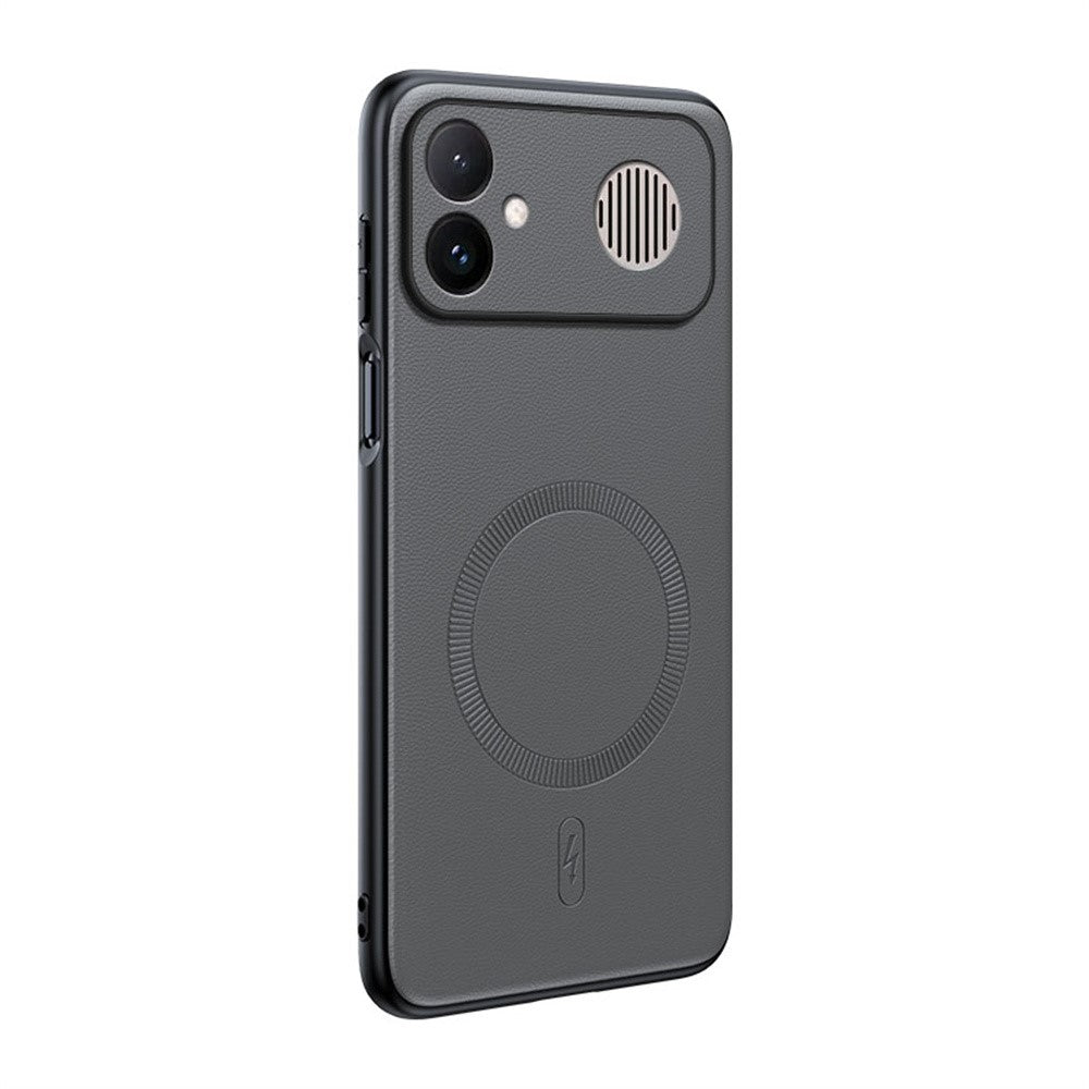 For Xiaomi Redmi K90 Max 5G Magnetic Case Leather Coated TPU + PC Phone Cover