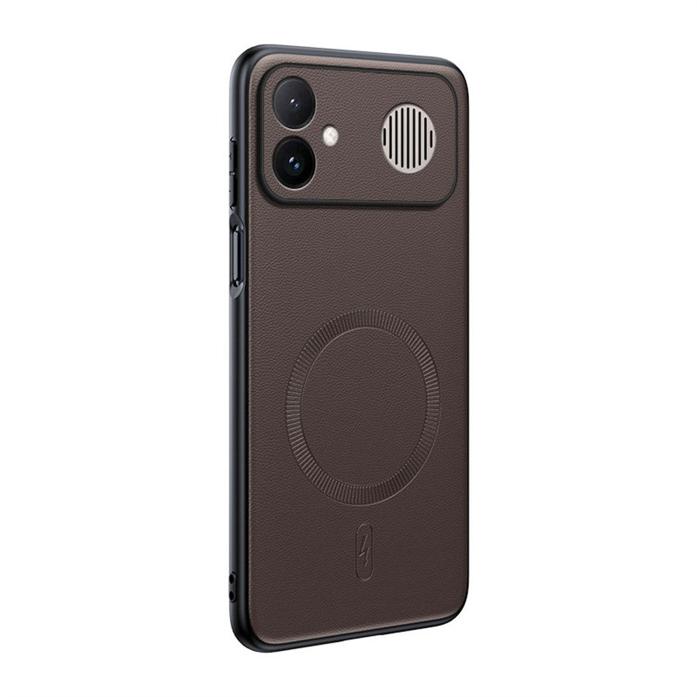 For Xiaomi Redmi K90 Max 5G Magnetic Case Leather Coated TPU + PC Phone Cover