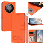 For Honor X70 5G / Honor Magic8 Lite 5G / Honor X9d 5G Case PU Leather Heart Pattern Wallet Flip Phone Cover with Hand Strap