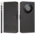 For Honor X70 5G / Honor Magic8 Lite 5G / Honor X9d 5G Case PU Leather Heart Pattern Wallet Flip Phone Cover with Hand Strap