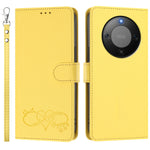 For Honor X70 5G / Honor Magic8 Lite 5G / Honor X9d 5G Case PU Leather Heart Pattern Wallet Flip Phone Cover with Hand Strap