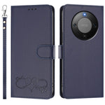 For Honor X70 5G / Honor Magic8 Lite 5G / Honor X9d 5G Case PU Leather Heart Pattern Wallet Flip Phone Cover with Hand Strap