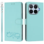 For Xiaomi 17T Case PU Leather Heart Pattern Wallet Flip Phone Cover with Hand Strap