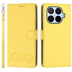 For Xiaomi 17T Case PU Leather Heart Pattern Wallet Flip Phone Cover with Hand Strap
