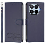 For Xiaomi 17T Case PU Leather Heart Pattern Wallet Flip Phone Cover with Hand Strap