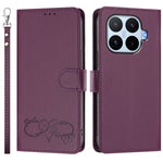 For Xiaomi 17T Case PU Leather Heart Pattern Wallet Flip Phone Cover with Hand Strap