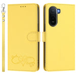 For Xiaomi Poco C85x 5G / Xiaomi Redmi A7 Pro 4G (171.56mm) Case PU Leather Heart Pattern Wallet Flip Phone Cover with Hand Strap