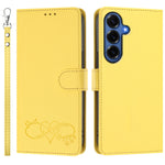 Til Samsung Galaxy S26+ Cover i PU Læder med Hjerteprint, Pung og Flip Telefoncover med Håndrem
