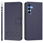 For Samsung Galaxy A15 5G / Galaxy A15 4G Case PU Leather Heart Pattern Wallet Flip Phone Cover with Hand Strap